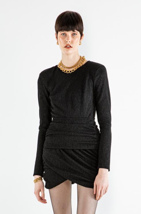 Janice Black Mini Dress | Vassia Kostara